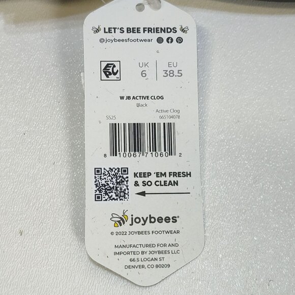 Joybees Unisex Active Clog Sandals Women 8 / Men 6 Lightweight Durable Comfort - Picture 9 of 10